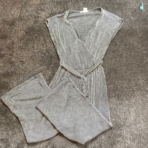 Capri stripped romper